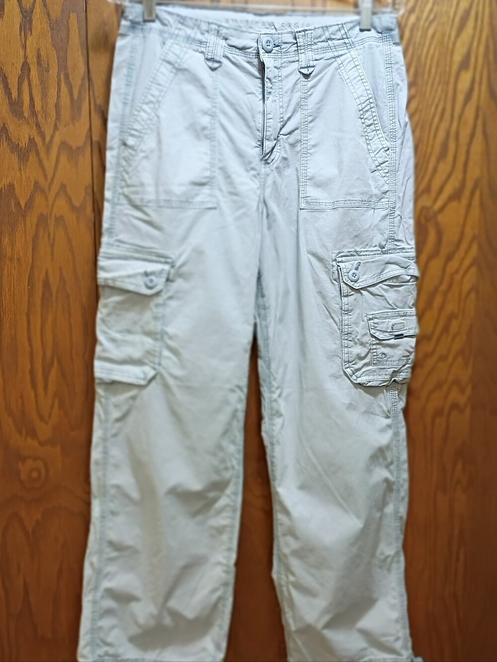 Woman's American Eagle Outfitters Light Blue Cargo Pants - Utility Pockets